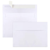 50 PCS Thick Kraft Paper Self Adhesive Envelopes for Cards Photos White
