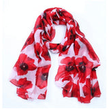 Polyester Scarf Shawl Vintage Floral for Travel and Sun Cover Style 2