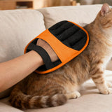 Electrostatic Pet Hair Remover Gloves Reusable Orange