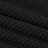 Elastic Footrest Cover Jacquard Textured Stripes with Strap Black