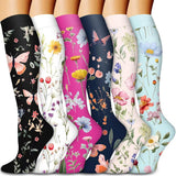 6 Pairs Women’s High Stretch Long Socks for Sports & Casual Style 1