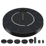 Solar Fountain Pump for Bird Bath Outdoor Floating Water Fountain with 6 Nozzles Solar Powered Water Pump for Pond Pool