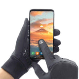 Pair of Touchscreen Ski Gloves Water Resistant Winter Warm Ski Gloves for Sports Fishing Gray