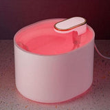 Pet Water Fountain Cat Dog Automatic Electric Drinking Dispenser with Red Light Indicator White