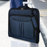 Water-resistant Foldable Garment Bag for Travel with Hanger Strap Navy