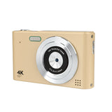 48MP Digital Camera for Beginners 1080P HD Video 16X Zoom Selfie Camera with 32GB TF Card Gold