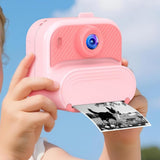 DIY Instant Print Camera with 48MP Photos and Built-in Mini Printer Pink