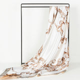 90cm Head Scarf for Women Scarf Printed Satin Square Scarf Bandanas for Women Style 2