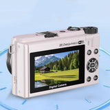 8K Digital Camera with Flip Screen WIFI Remote Control for Photography Light Pink