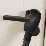 Adjustable Door Security Bar Sliding Stopper Bar for Home Apartment Travel Hotel Black