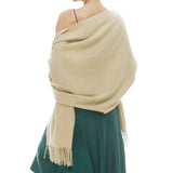 Women's Scarf Shawls and Wraps for Evening Dress Bridesmaid Wedding Bridal Winter Scarves Beige