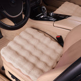 3Pcs Faux Sheepskin Auto Seat Home Cushion Fur Pad Cover Warm Mat Khaki
