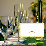 30Pcs Set Table Number Holders Place Card Name Menu Clips Table Sign Holders for Wedding Party Gold