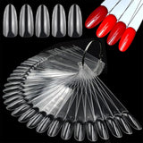 100 PCS Clear Nail Sticks with Ring Nail Art for Polish Display Round Shapes
