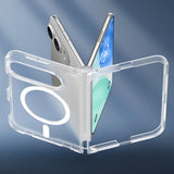 Easy Attached PC TPU Phone Case Compatible With iPhone Duo with Wireless Charging Clear