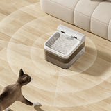 4L Automatic Cat Water Fountain Rechargeable with Sensor White