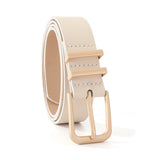 3 PCS Women Belts For Jeans Dresses Pants Ladies Leather Waist Belt with Gold Buckle