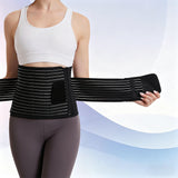Adjustable Waist Band with Removable Stays Waist Wrap Black