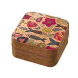 Portable Travel Jewellery Box Organizer PU Wooden Ornaments Jewelry Storage Case Style 1