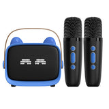 Mini Karaoke Machine – Portable MP3 Player with 2 Wireless Mics Toys & Gifts Blue