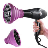 Universal Silicone Diffuser Foldable for Hair Dryer 4-5cm Nozzle Purple