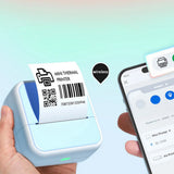 Mini Portable Bluetooth Thermal Sticker Printer for Photos Notes and Gifts Blue