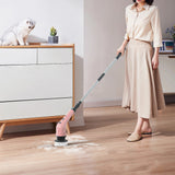 Cordless Electric Spin Scrubber Rechargeable Cleaning Brush with 7 Replaceable Brush Heads Pink