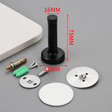 4 PCS No Drilling Door Stops Easy Installation with Strong Adhesive Tapes for Bottom Black