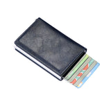 RFID Blocking Wallet PU Leather Credit Card Holder for Men Blue