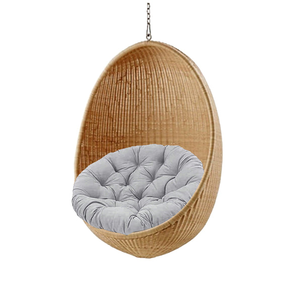 110cm Round Chair Cushion Hanging Egg Chair Cushion Swing Chair Seat Pad Relax Cushion Light Grey