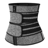 Sweat Waist Trainer for Women – Sauna Sweat Belt Slim Body Shaper Corset Grey