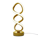 Modern LED Bedside Lamp Dimmable Table Light with USB Gold