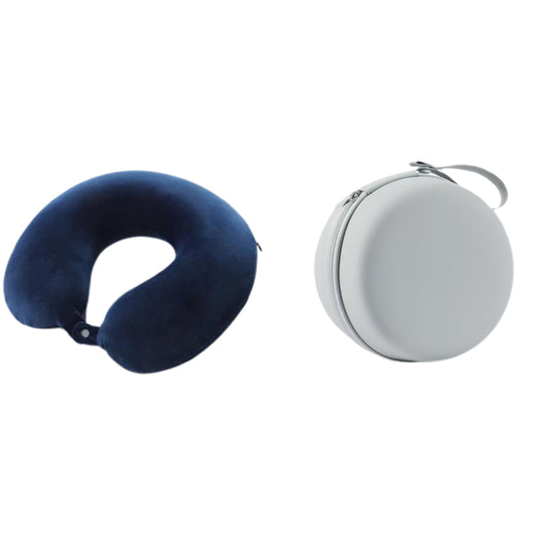 Travel Neck Pillow Memory Foam U Shaped Pillow for Flights Road Trips Office Navy