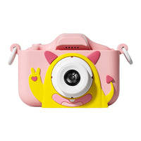 1080P Dual Cam Digital Camera for Kids Video Camera with 64G TF Card Pink