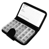 Weekly Pill Box with Individual Medicine Compartments White