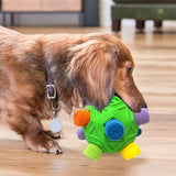 Dog Snuffle Ball Slow Feeder Puzzle Toy for Treats and Snacks Green