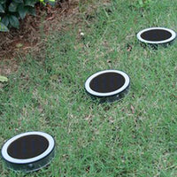 4Pcs Solar Ground Lights Outdoor Bright In-Ground Landscape Lighting Pathway Lawn Patio Yard Deck Decor White Light