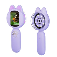 Kids Portable Microscope Mini Digital Microscope with LED Lights Purple