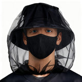 5PCS Mosquito Head Net Bug Hat for Camping Hiking Fishing and Gardening Black