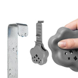 Toilet Tank Cleaning Tablet Holder Adjustable Silicone Metal Hanging Gray
