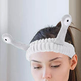 Face Wash Headband Snail Spa Makeup Hair Bands Cartoon Cute Elastic Headband Hair Accessories Grey