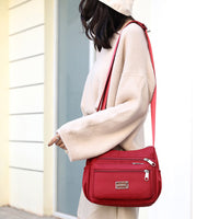 Women Shoulder Handbag Multi-Pocket Crossbody Purse Fashion Satchel Red