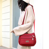 Women Shoulder Handbag Multi-Pocket Crossbody Purse Fashion Satchel Red