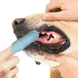 Silicone Pet Finger Toothbrush – Daily Teeth Cleaning for Cats and Dogs Blue