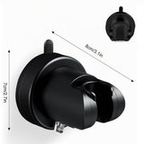Adjustable Shower Head Holder Vacuum Suction No Drill Bracket Black