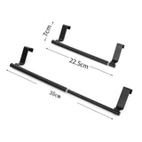 Adjustable No Drill Stainless Steel Dish Towel Holder for Cabinet Door Kicthen Towel Rack Black