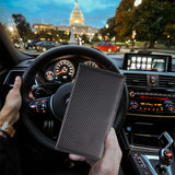 Car Registration and Insurance Card Holder Vehicle License Document Organizer Carbon Fiber Black