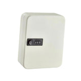 For 20 Keys Key Safe Lock Cabinet Storage Box Security Combination Code Key Lock Box for Home Office Property White