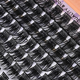 Lash Clusters Natural Lash Extensions Wispy Eyelash Clusters for Light Hair Dark Brown&Black