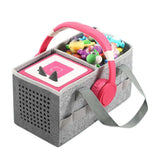 Portable Felt Cloth Storage Bag for Musical Speakers Gray
